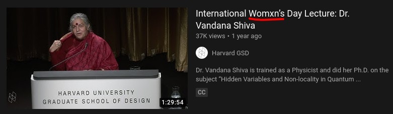 Harvard uses "womxn" officially